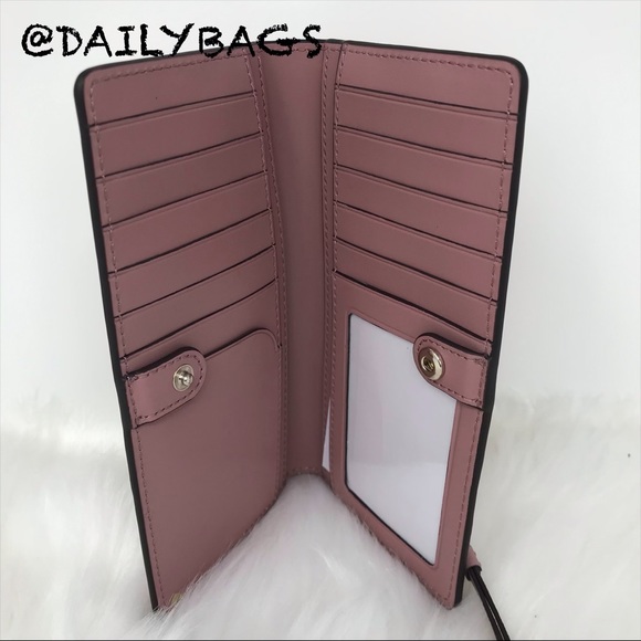 KATE SPADE PINK LARGE SLIM BIFOLD WALLET PEONY - Picture 6 of 6